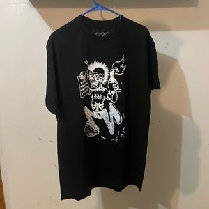 Half Evil Black Large Tee